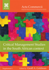 Cover for Critical Management Studies in the South African context